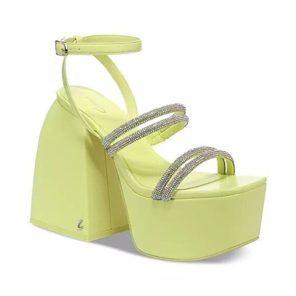 Circus NY by Sam Edelman Mila Jewel Strappy Rhinestone Platform Sandals 6.5 NWOT - Picture 1 of 12